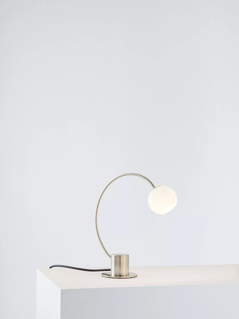 John Lewis Helium Touch chrome table lamp, UK version