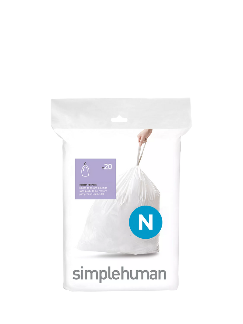 Simplehuman bin liners Code N pack of 20, UK version