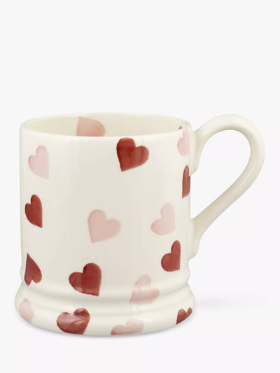 John Lewis Emma Bridgewater Pink Hearts Earthenware Mug Pink 300ml- Buy online at McGrocer