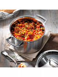 Le Creuset stainless steel deep casserole 24cm, imported from the UK