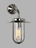 Astro Montparnasse outdoor lantern wall light polished nickel (British brand)