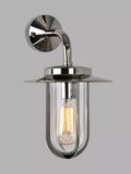 Astro Montparnasse outdoor lantern wall light polished nickel (British brand)