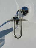 Astro Montparnasse outdoor lantern wall light polished nickel (British brand)