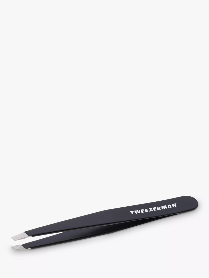 Tweezerman professional slant tweezer in black (British brand)