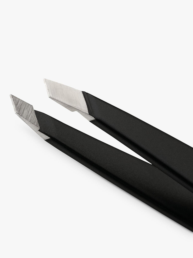 Tweezerman professional slant tweezer in black (British brand)
