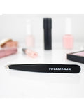 Tweezerman professional slant tweezer in black (British brand)