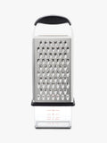 OXO box grater with four stainless steel surfaces and container, imported from the UK