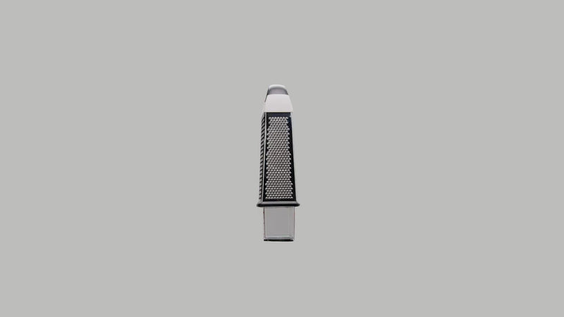 OXO box grater with four stainless steel surfaces and container, imported from the UK