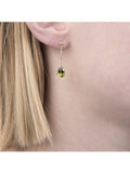 E.W Adams gold peridot drop earrings 9ct, UK version