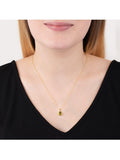 E.W Adams peridot pendant 9ct gold 41cm - British product