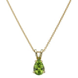 E.W Adams peridot pendant 9ct gold 41cm - British product
