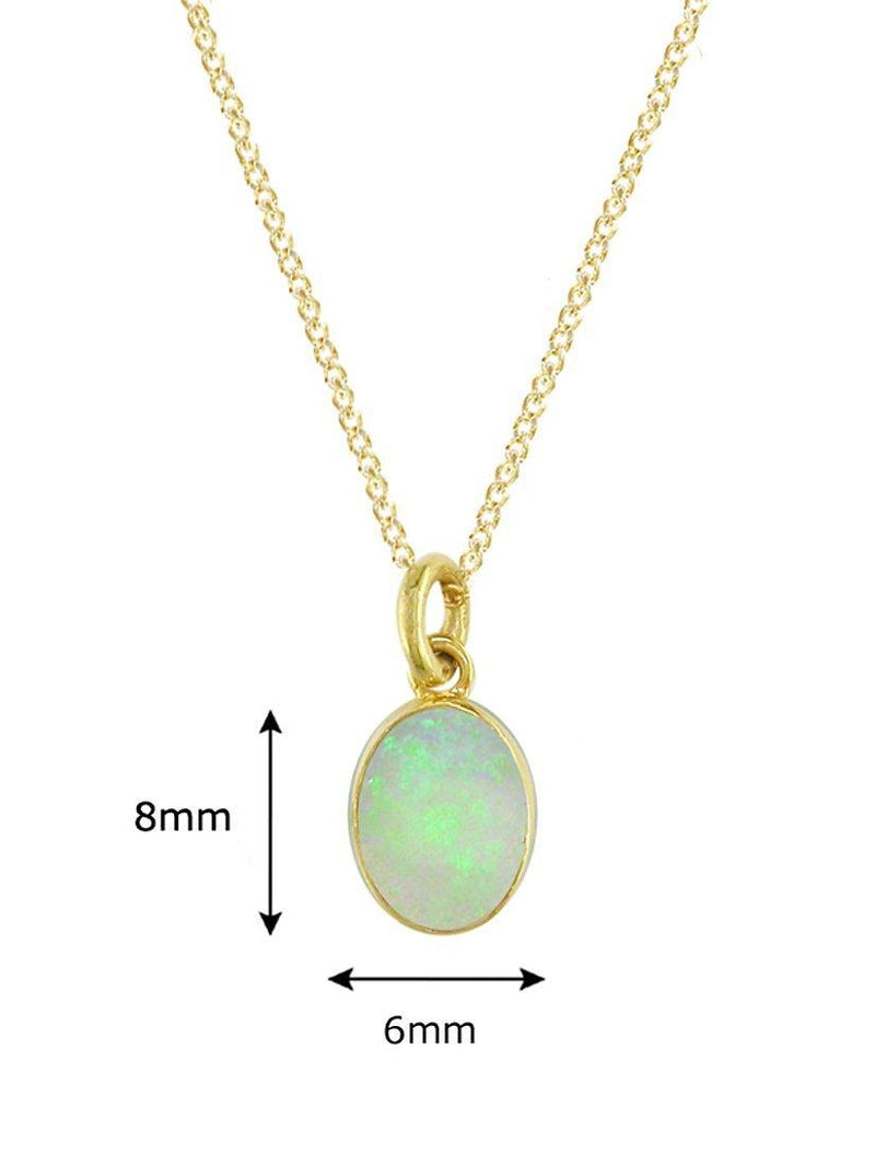 E.W Adams opal pendant necklace 9ct yellow gold - British product