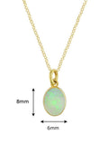 E.W Adams opal pendant necklace 9ct yellow gold - British product