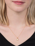 E.W Adams opal pendant necklace 9ct yellow gold - British product