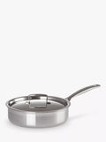 Le Creuset 3-Ply Stainless Steel Sauté Pan with Lid 24cm, UK version
