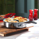 Le Creuset 3-Ply Stainless Steel Sauté Pan with Lid 24cm, UK version