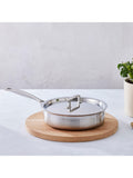Le Creuset 3-Ply Stainless Steel Sauté Pan with Lid 24cm, UK version