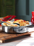 Le Creuset 3-Ply Stainless Steel Sauté Pan with Lid 24cm, UK version