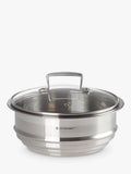Le Creuset stainless steel multi-steamer with glass lid, 22cm, UK version