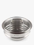Le Creuset stainless steel multi-steamer with glass lid, 22cm, UK version