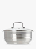 Le Creuset stainless steel multi-steamer with glass lid, 22cm, UK version