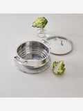 Le Creuset stainless steel multi-steamer with glass lid, 22cm, UK version