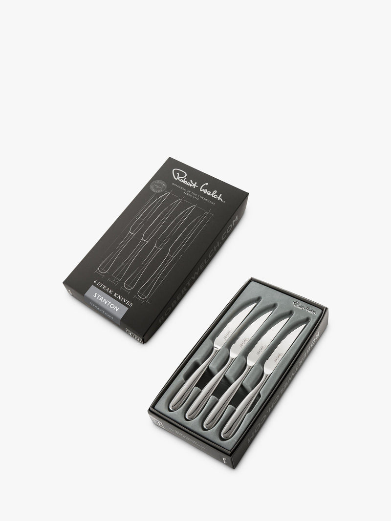 Robert Welch Stanton steak knives 4-piece set stainless steel, UK version