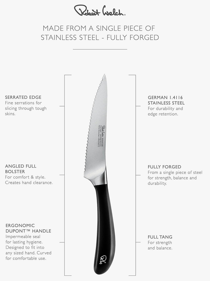 Robert Welch signature serrated utility knife 12cm, imported from the UK