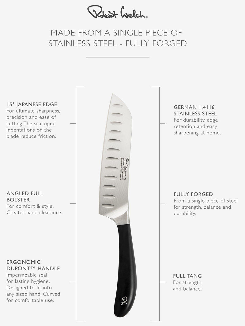 Robert Welch Signature Santoku knife 17cm - British product