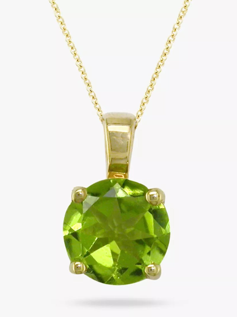 E.W Adams Peridot pendant 9ct, imported from the UK