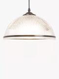 John Lewis ribbed glass pendant light bronze, imported from the UK