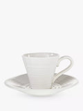 Portmeirion white espresso cup and saucer set, pack of 2 (British brand)