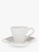John Lewis Sophie Conran for Portmeirion Ceramic Espresso Cup and Saucer, White, Pack of 2- Buy online at McGrocer