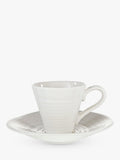 Portmeirion white espresso cup and saucer set, pack of 2 (British brand)