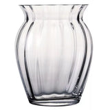 John Lewis Clear Crystal Tulip Vase with Bulbous Shape and Waisted Rim, 18.5cm Height- Buy online at McGrocer