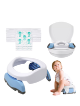 John Lewis Potette Plus Convertible Travel Potty White/Blue Baby Potty Training Aid- Buy online at McGrocer