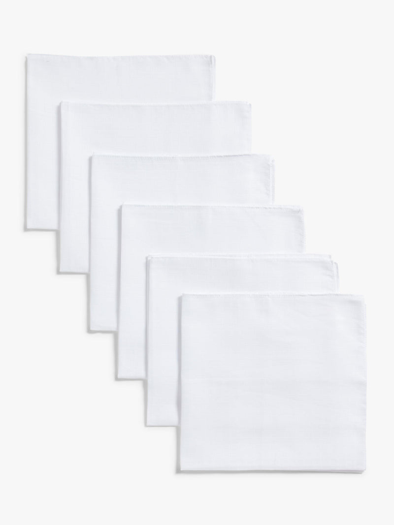 John Lewis white muslin squares, pack of 6, UK version