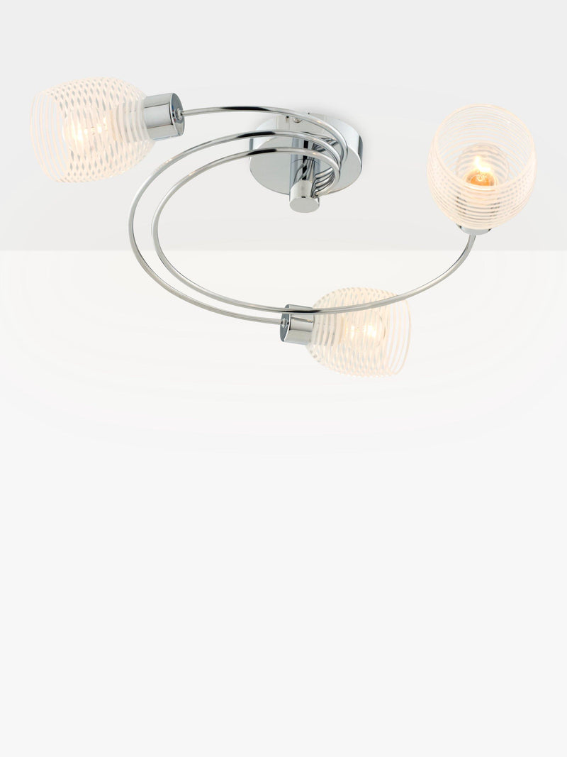 John Lewis Maya ceiling light 56cm diameter polished chrome, UK version