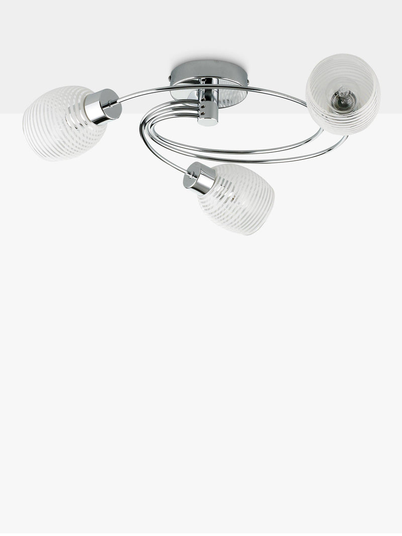 John Lewis Maya ceiling light 56cm diameter polished chrome, UK version