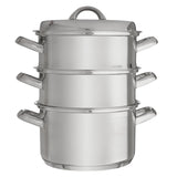 Classic Stainless Steel 20Cm Steamer Set With Lid 3 Piece