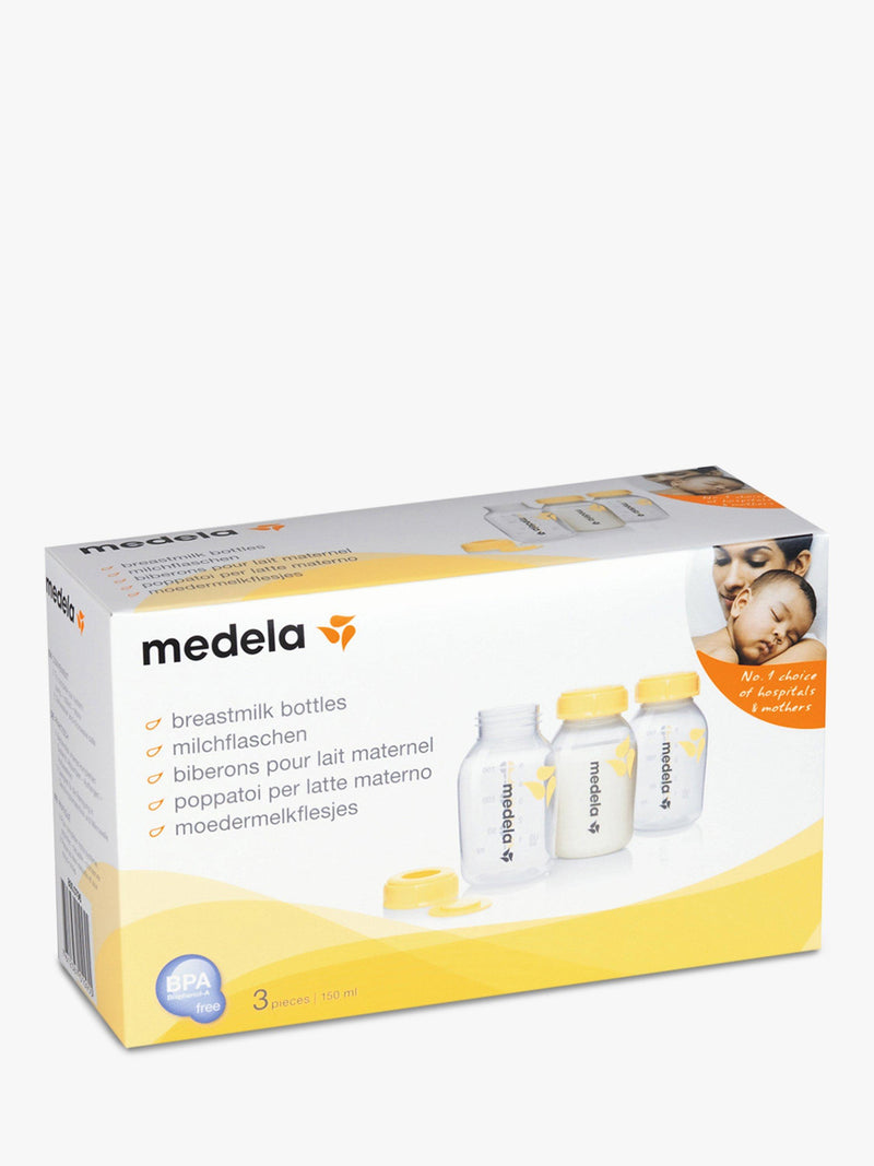Medela breastmilk storage bottles 150ml pack of 3, UK version