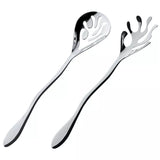 John Lewis Alessi Mediterraneo Stainless Steel Salad Servers 27.5cm- Buy online at McGrocer