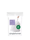 Simplehuman bin liners Code C 12L pack of 20, UK version