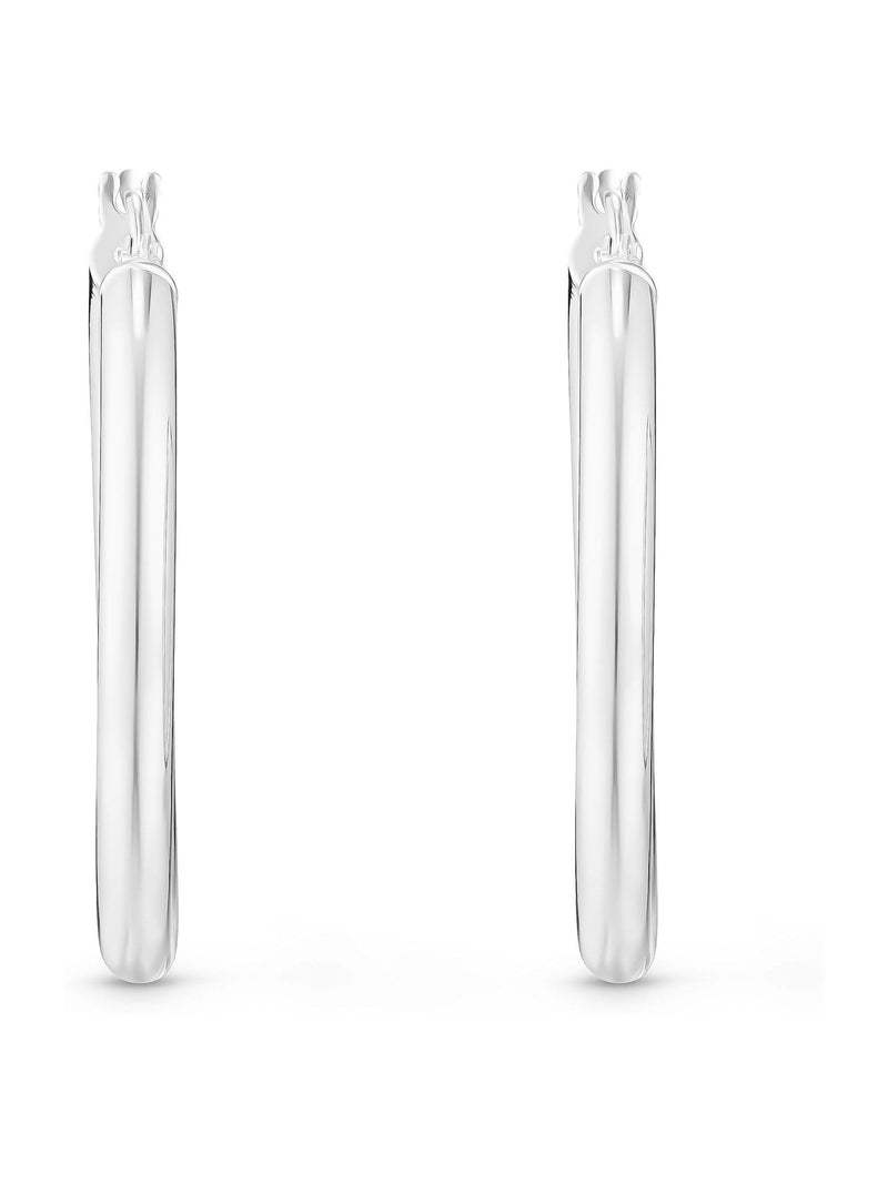 Sterling silver hoop earrings 3mm width 32mm diameter (British brand)