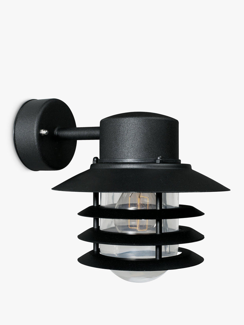 Nordlux Vejers outdoor wall lantern black galvanized steel, imported from the UK