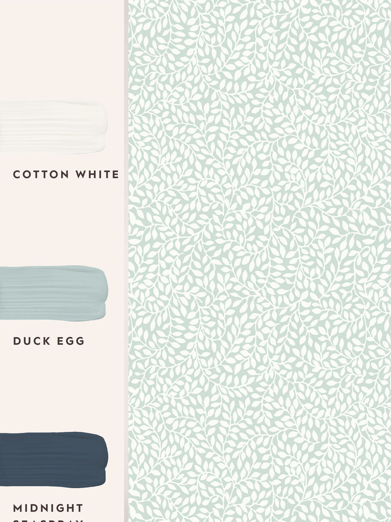 Laura Ashley Duck Egg Little Vines wallpaper 10m, UK version