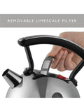 Dualit dome kettle Black/Steel 2L, imported from the UK