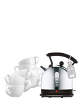 Dualit dome kettle Black/Steel 2L, imported from the UK