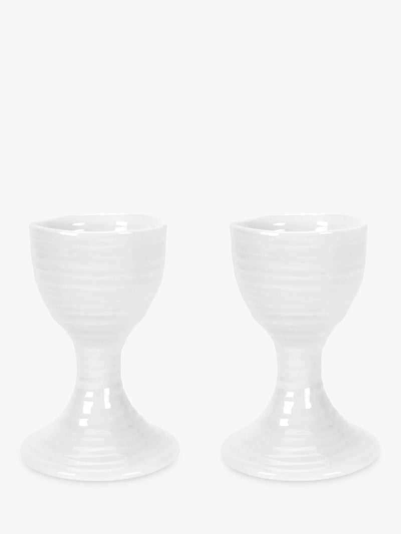 Portmeirion white egg cups set of 2 (British brand)