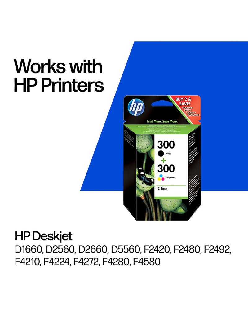 HP ink cartridges black and tri-colour pack of 2 (British brand)